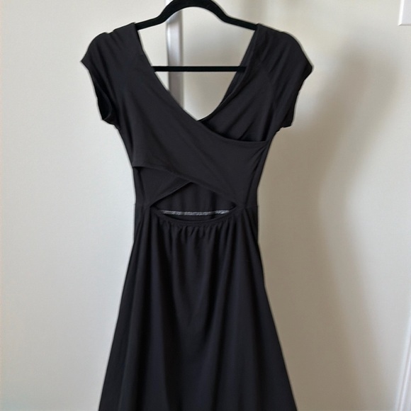 Pact Organic Cotton Fit & Flare Crossback Maxi black Dress, size S - Picture 6 of 10